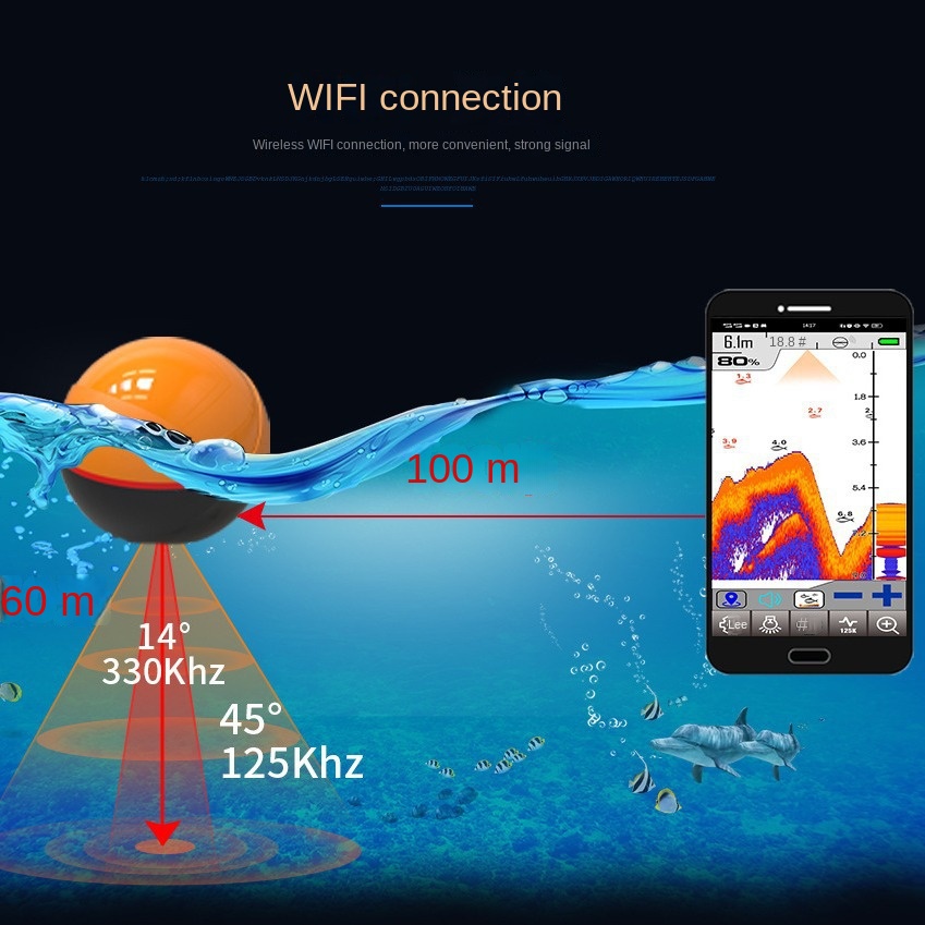 new Dual-Frequency Smart WiFi  - Fish Finder ulasan dan harga