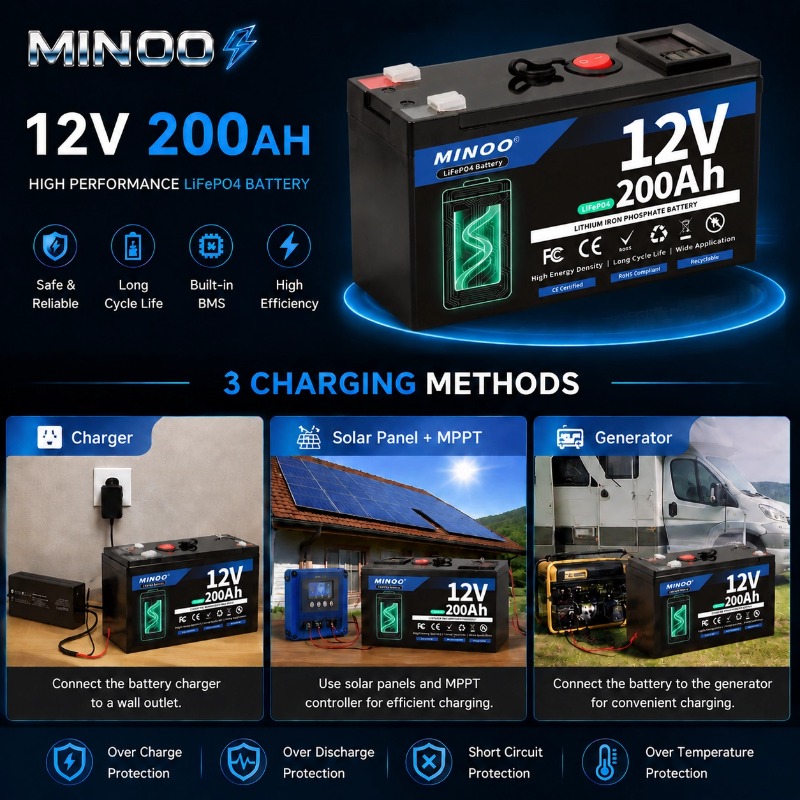 12V 200Ah LiFePO4 Battery Deep - Fish Finder Charger ulasan dan harga